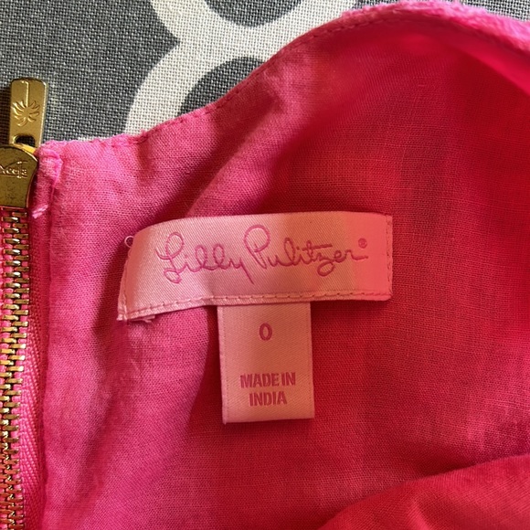 Lilly Pulitzer Sunshine Dres In Hotty Pink sz0 - Picture 9 of 12